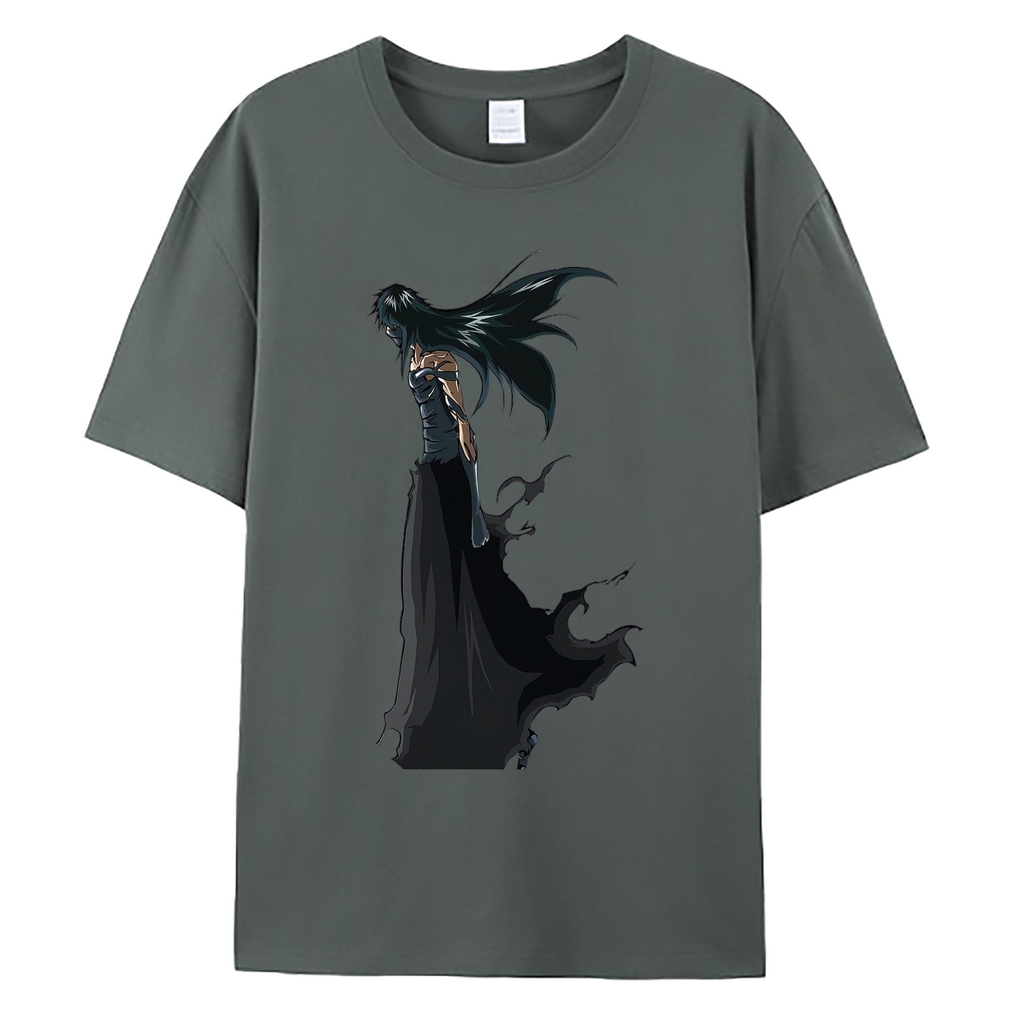 （画像用） ブリーチ 黒崎一護（くろさき いちご）BLEACH Kurosaki Ichigo 綿100％ メンズ半袖Tシャツ｜肌触りやわらか＆通気性